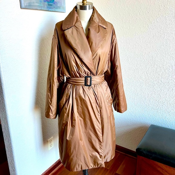 MAX MARA The Cube Greenco Cameluxe padded coat, caramel - Picture 4 of 15